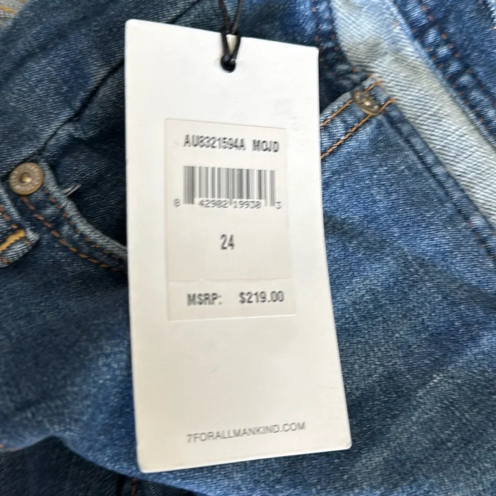 7 For All Mankind two tone raw hem jeans - Picture 2 of 5